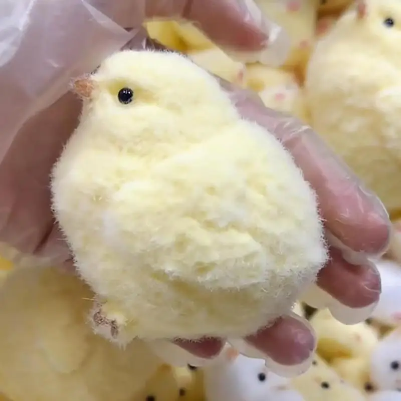 Handgemachte gelbe große Huhn Plüsch Silikon Squishys Kneifen Spielzeug süße Henne Küken Taba Quetschen Spielzeug Relief Druck Geschenk