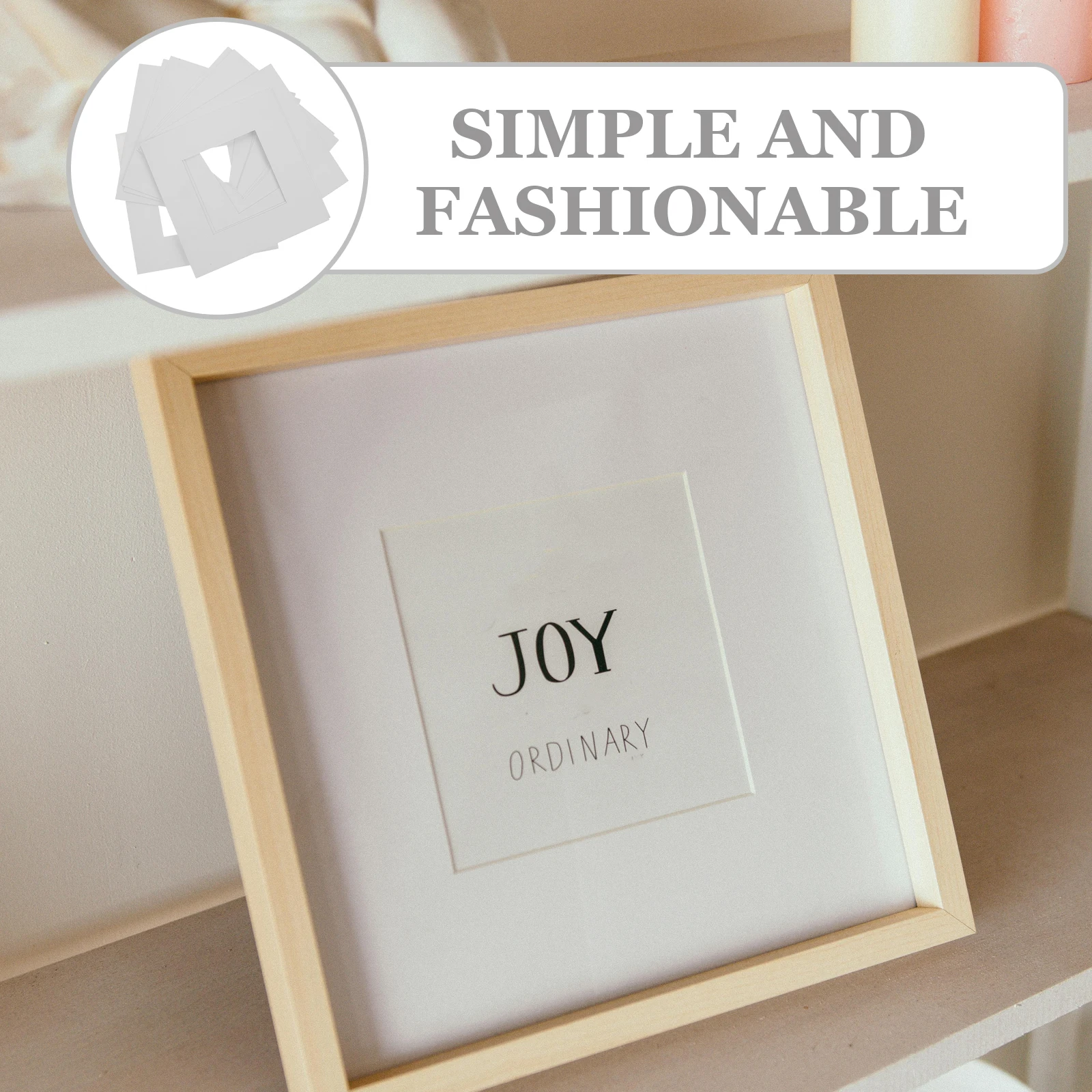 

10Pcs Inner Cut Photo Frame Matting Sturdy Paper Frame Boards Desktop Bedroom Living Room Decoration Picture Mats