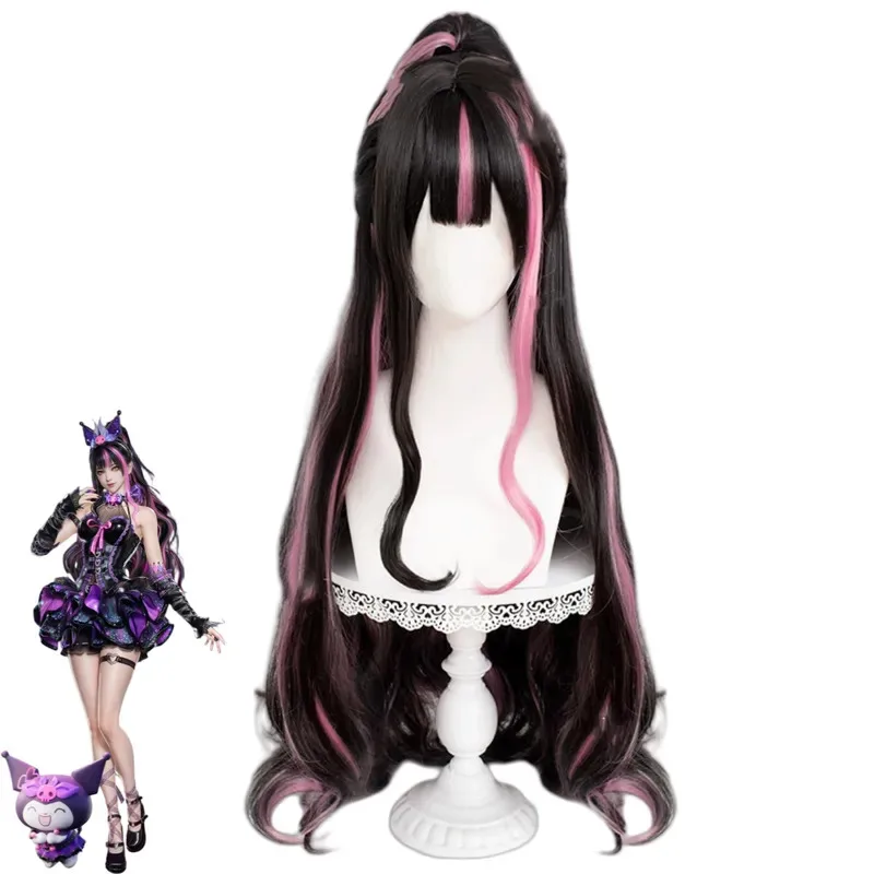 CyGame Naraka: Bladepoint Tessa Cosplay Costume Sleeveless Black Purple Lolita Skirt Shorts Wig Woman Sexy Birthday Party Suit
