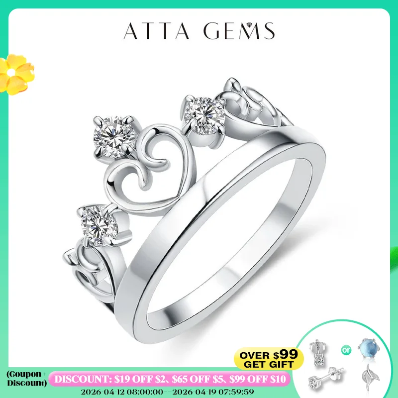 

Attagems Moissanite Rings 3.0MM D VVS Round Diamond Ring for Women Engagement Christmas 925 Sterling Silver Wedding Fine Jewelry
