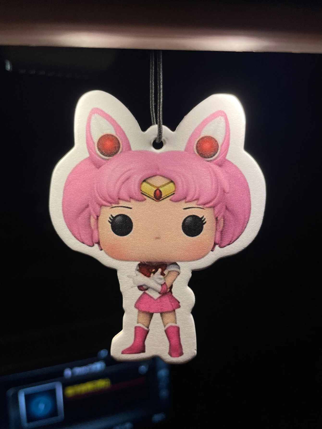 Chibi‑usa Sailor Moon Funko Pop Style Hanging Car Air Freshener, Anime Character Scented Perfume Card, Natural Plant Extract, Al
