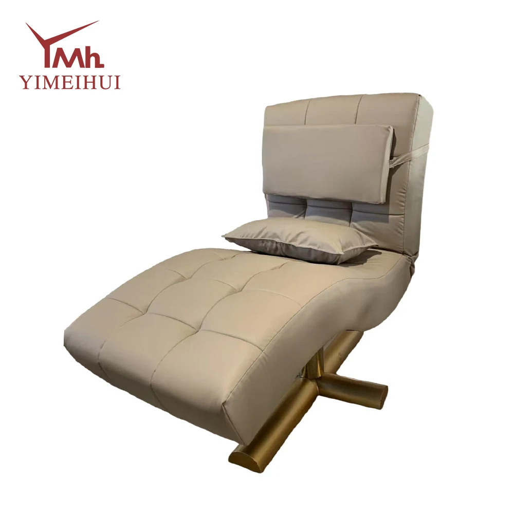 Metal Eyelash Eyebrow Bed With Adjustable Headrest Massage Beauty Lash Bed for Facial Beauty Salon