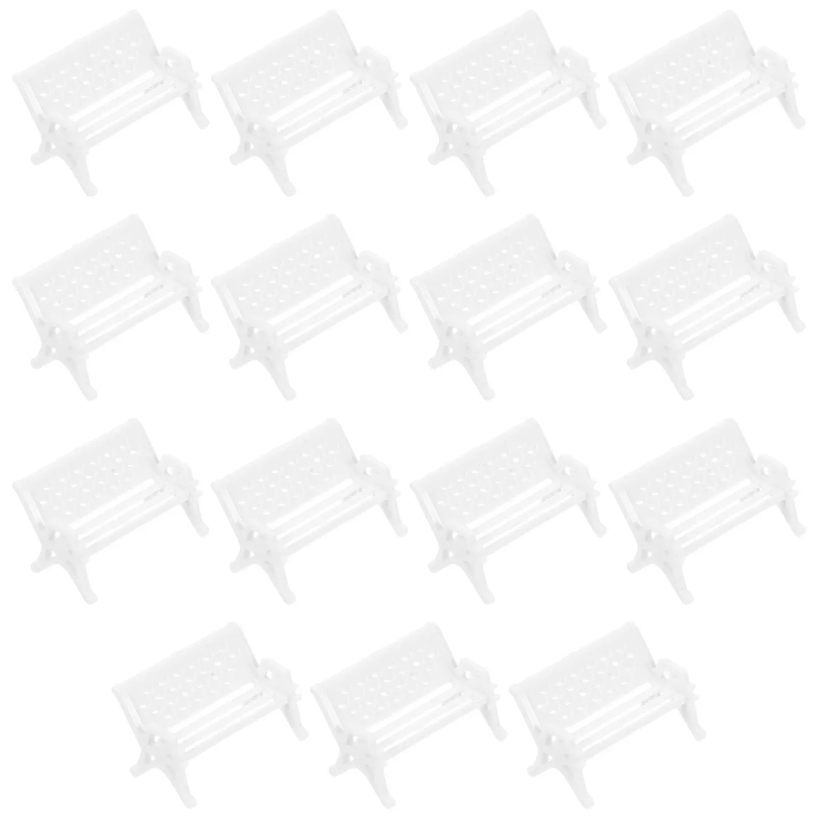 

15Pcs Bench Lamp Post Miniature Bench Furniture Micro House Decor Supplies Miniature Furniture Ornament