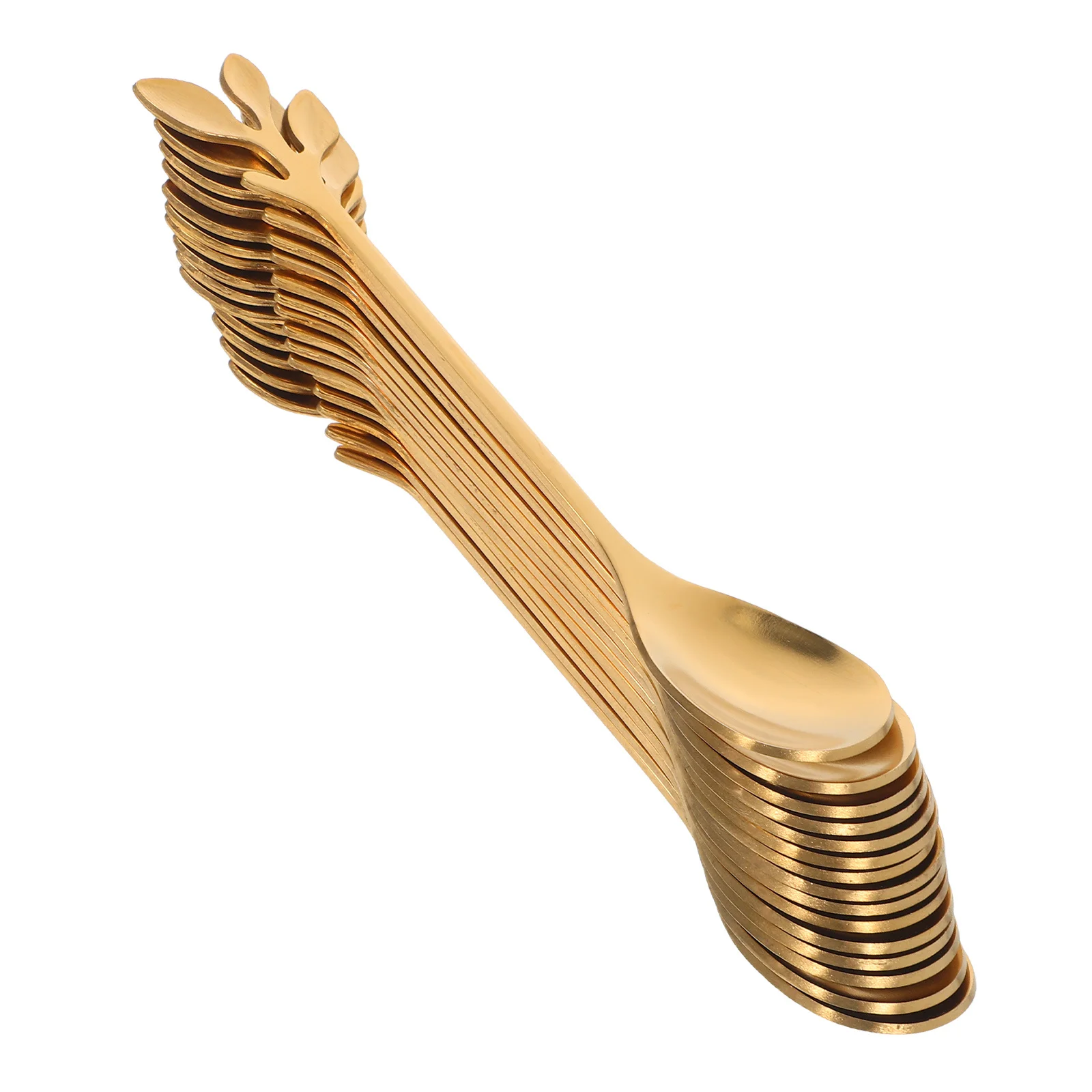 

15pcs Stainless Shape Stirring Spoons For Coffee Tea Honey Dessert Drinks Easy Clean Creative Metal Mixing