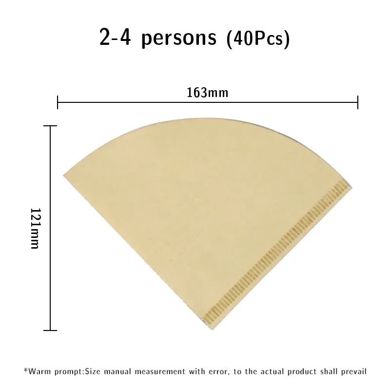 Papel de filtro de café em forma de v 60 suporte de uso único despeje sobre filtros de cone fibras de bambu naturais 100 peças para fabricação de café barista