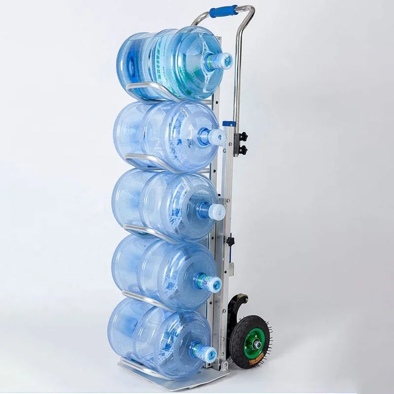 Custom 80kg 200kg Barreled Water Handling Trolley Aluminum Alloy Electric Stair Climbing Truck