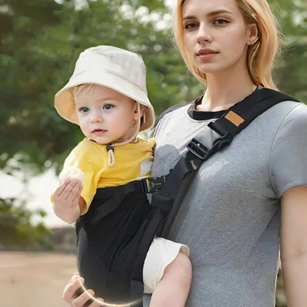 

Сплошной цвет, переноска для новорожденных, регулируемый рюкзак на слинге для младенцев, сетчатая сумка-кенгуру для младенцев, детское набедренное сиденье