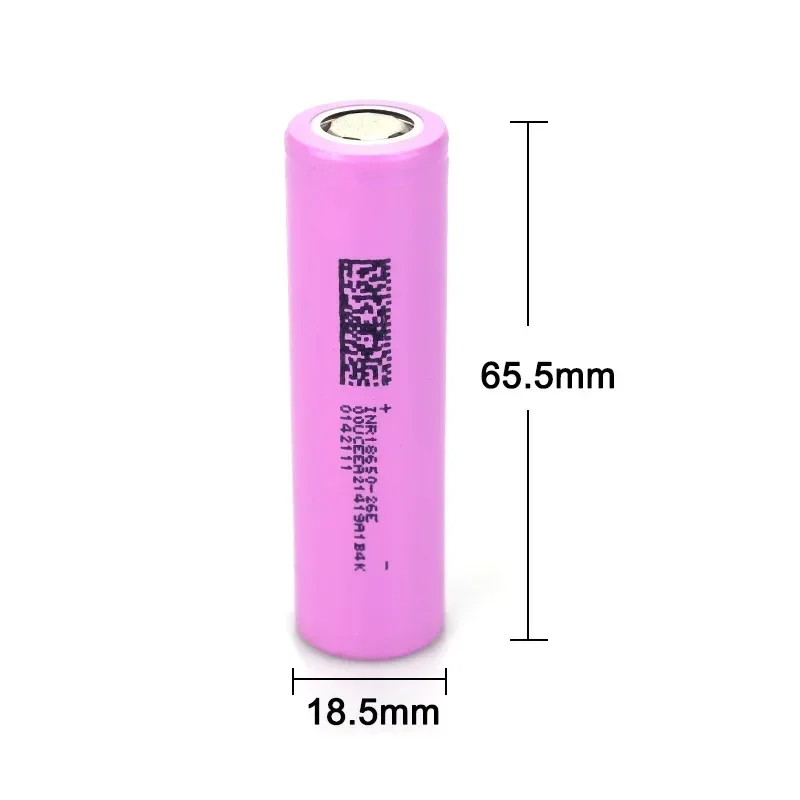 3.7 V 2600mAh INR18650 26E Battery Li-ion Rechargeable Battery 18650 High Current Discharge 30A Power Cell