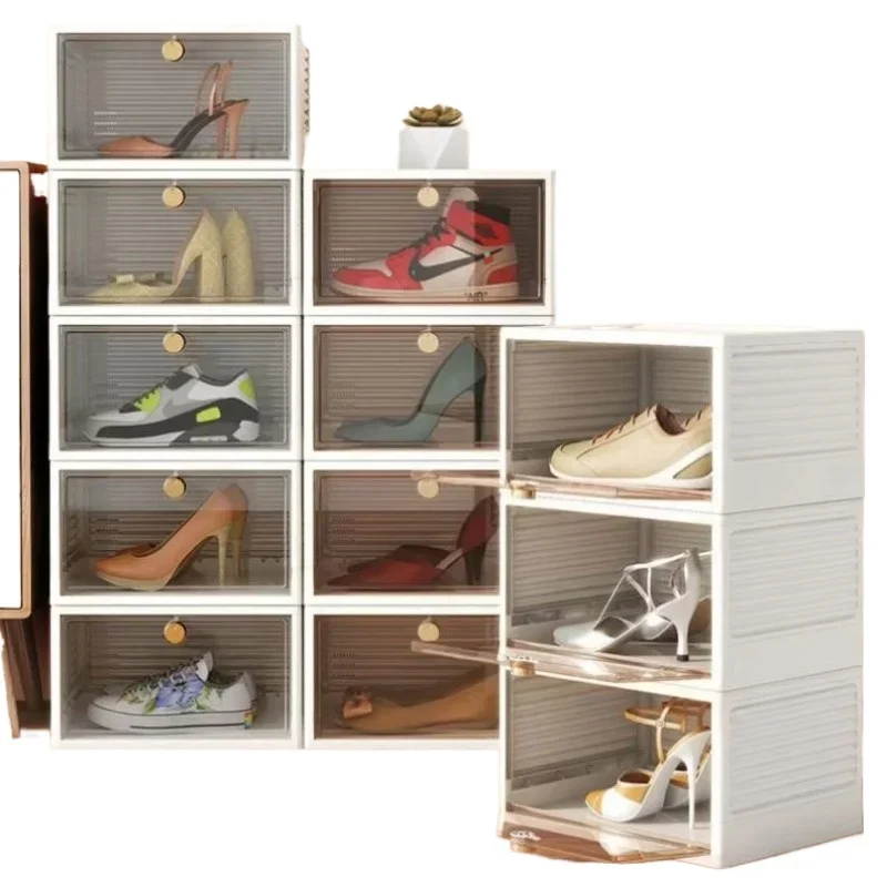 

Folding plastic shoe box