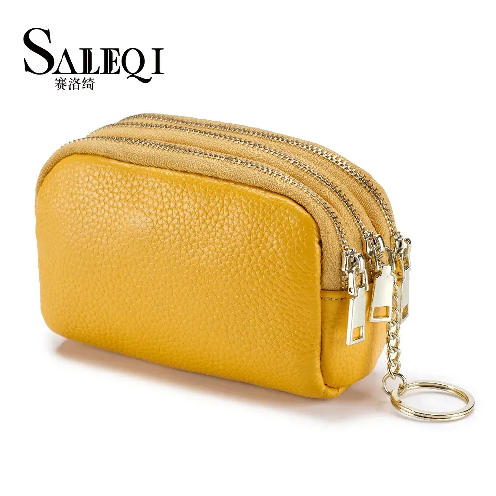Fashion Mini Cute Top Layer Cowhide Coin Purse Multifunctional Genuine Leather Women's Small Wallet Keychain Change Bag 2026 New