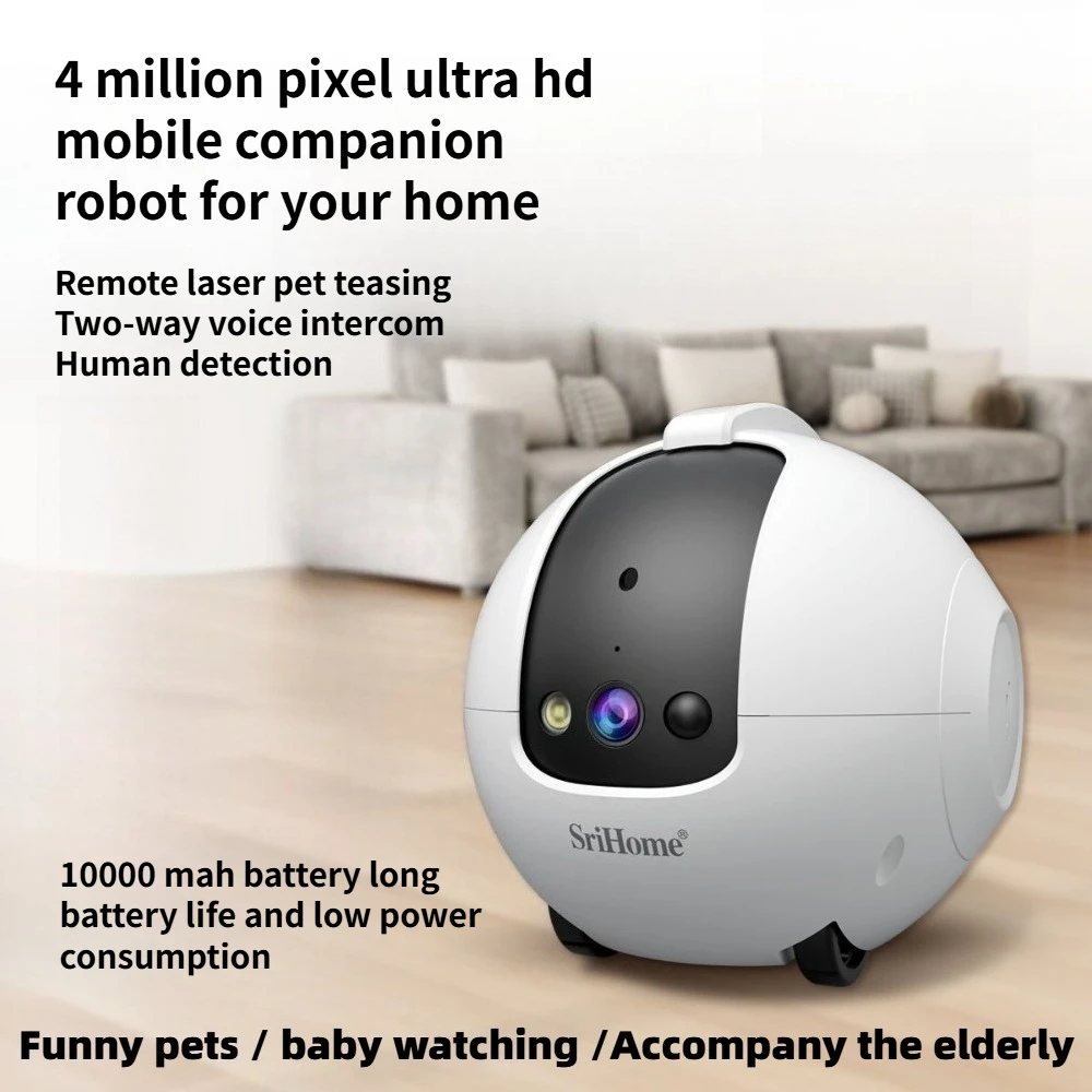 

Pet AI intelligent cat teasing robot PIR sensing cat night vision camera whole house movement automatic trigger