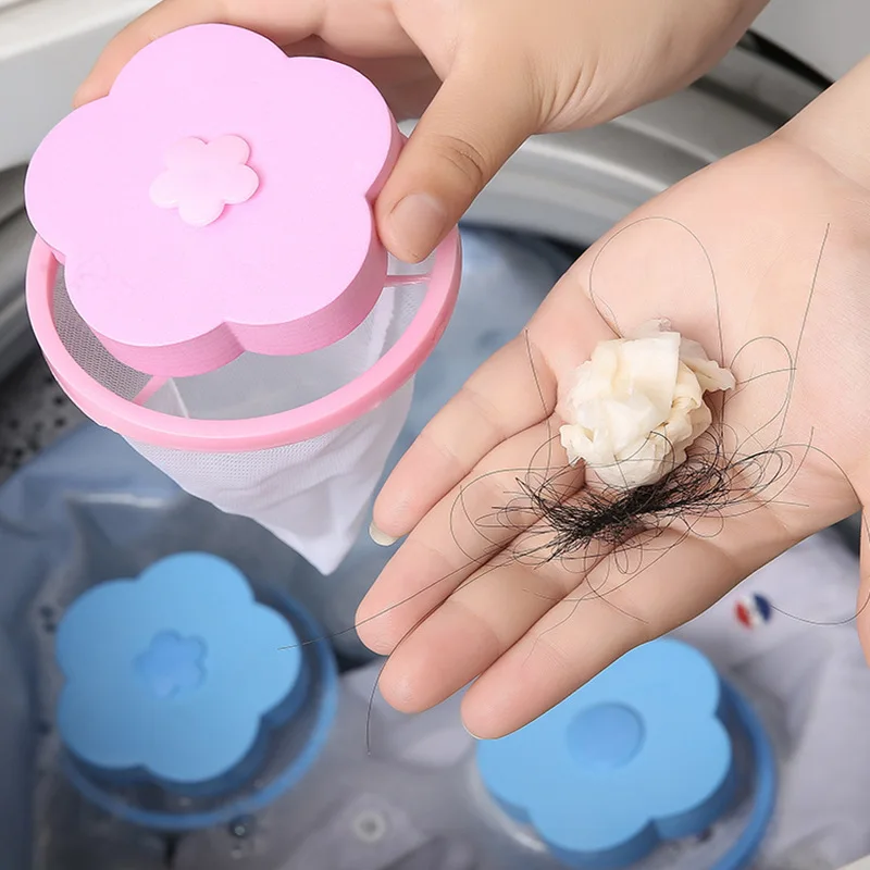 Hair Remover Washing Machine Floating Lint Filter Bag Reusable Laundry Ball Clothes Hair Cleaning Tools Cat Hair Catcher