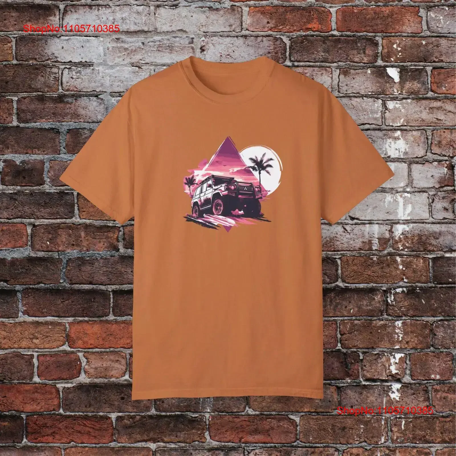 Synthwave 4WD Off Roading T Shirt Retro 80s Neon Adventure Road Pajero Design Unique and Eye Catching vintage Washed Slightly