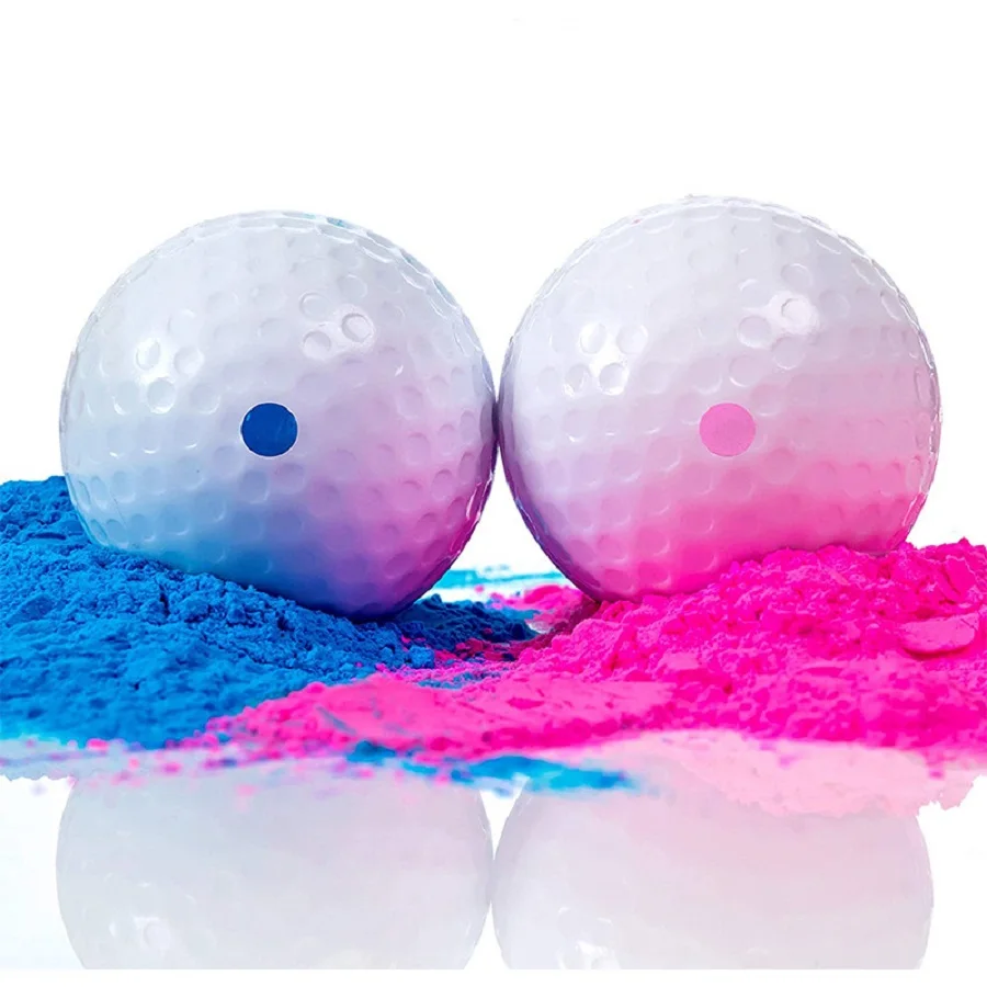 Gender Reveal Golf Balls Gender Disclosure Trick Balls Funny Joke Golf Theme Gender Reveal Parties Powder Golf Ball