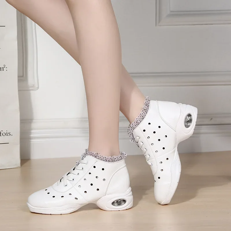 

XIHAHA Summer Woman Soft Sole Sandals Mesh Boots Girls High Heels Wild Tide Street Shooting Breathable Women Net Dance Shoes