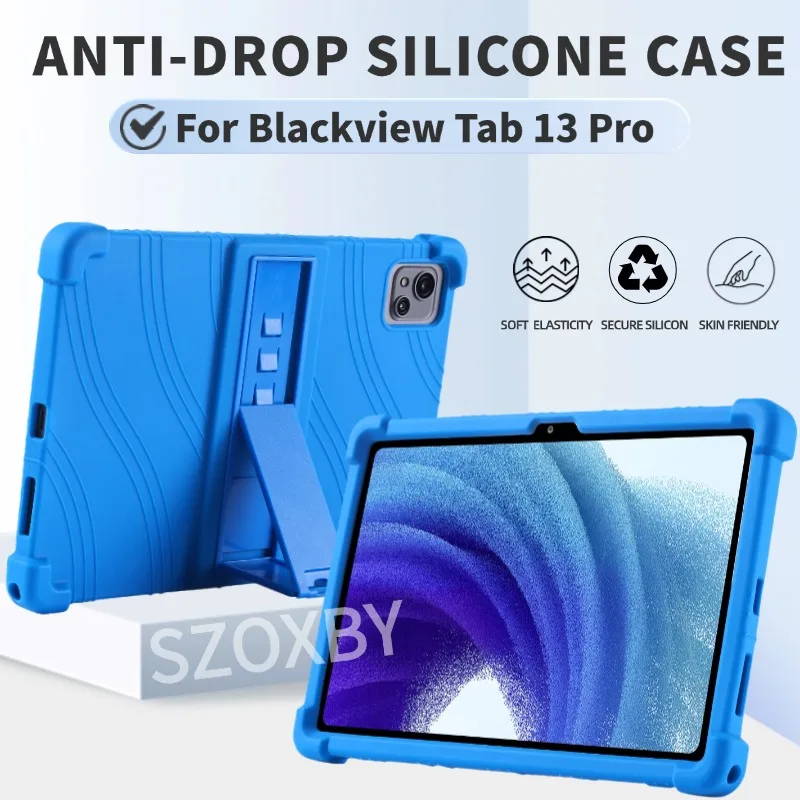 

case For Blackview Tab 13 Pro Tablet PC Kickstand Protector Pad 10.1inch Funda Shockproof Airbags Soft Silicone Cover