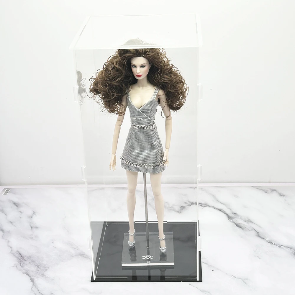 32cm Supermodel Doll Storage Display Box Collector Acrylic Transparent Display Box Handmade Anime Doll  Model Toys Dustproof Box