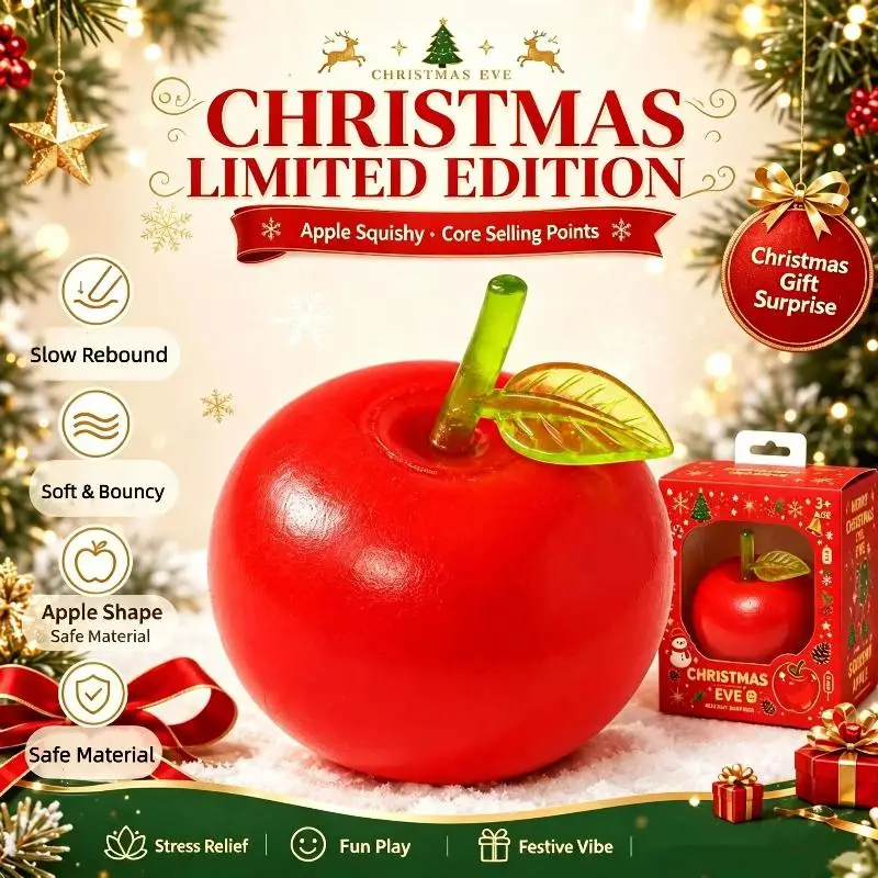 Christmas Limited Slow Rebound Squeeze Toy Soft Stress Relief Toy Gift Box Xmas Surprise Present
