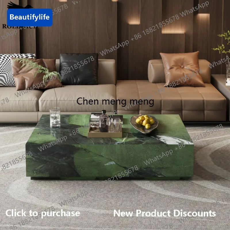 Y183 Irish green marble living room floor box coffee table medieval luxury stone rock slab tea grade