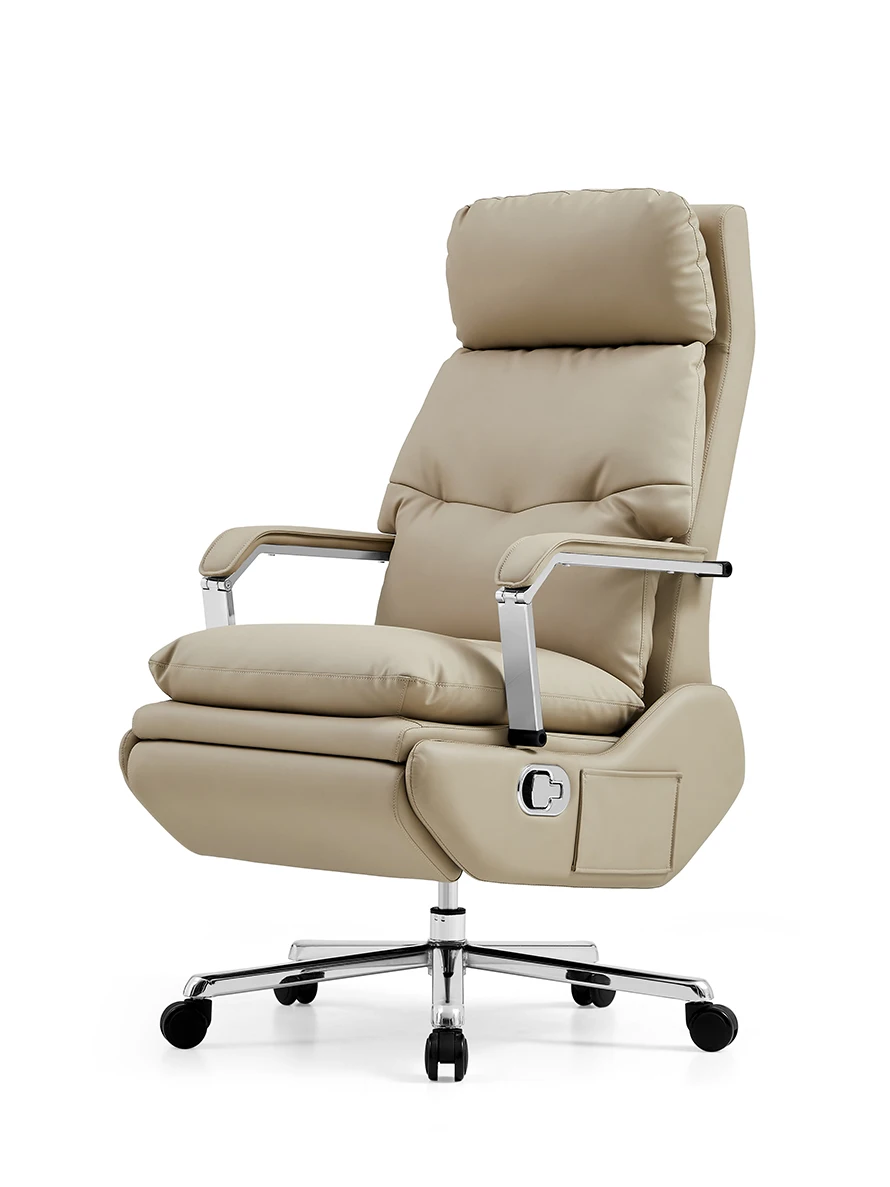 Office Leather Chair Recliner With Handle Adjustable Backrest and Swivel Feature Cheapest Modern Office Chair