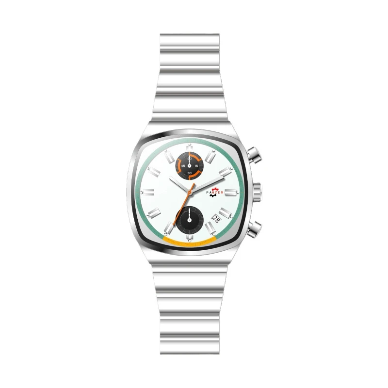 Nuovo orologio quadrato da uomo bello di lusso, orologio al quarzo con cintura in acciaio di fascia alta, automatico, impermeabile, per studenti d'affari