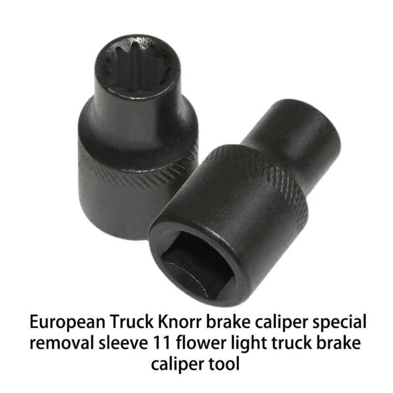 

547B Brake Caliper Removal Sleeve 11pt 3/8In Drive Disc Brake Piston Tool for Knorr Brake Pad Screw Remover