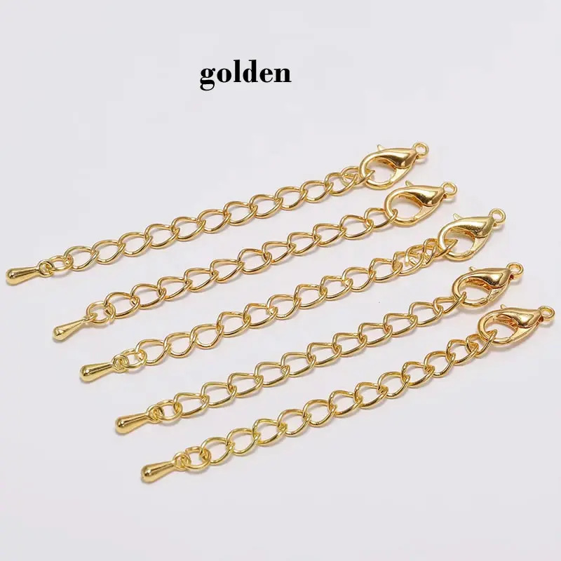 10 teile/los Edelstahl Erweiterte Verlängerung Schwanz Kette Karabiner Stecker Für Armband Halskette Schmuck Machen – Detail 9