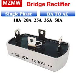 MZMW Single Phase Rectifier Bridge QL1010 10A 20A 25A 35A 50A 1000V Diode Module Aluminum Metal Case QL2010 QL2510 QL3510 QL5010