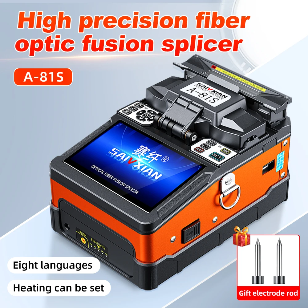 SAIVXIAN A-81S Automatic Fiber Optic Fusion Splicer Fiber Optic Docking Home Installation and Monitoring Thermal Fusion Fiber