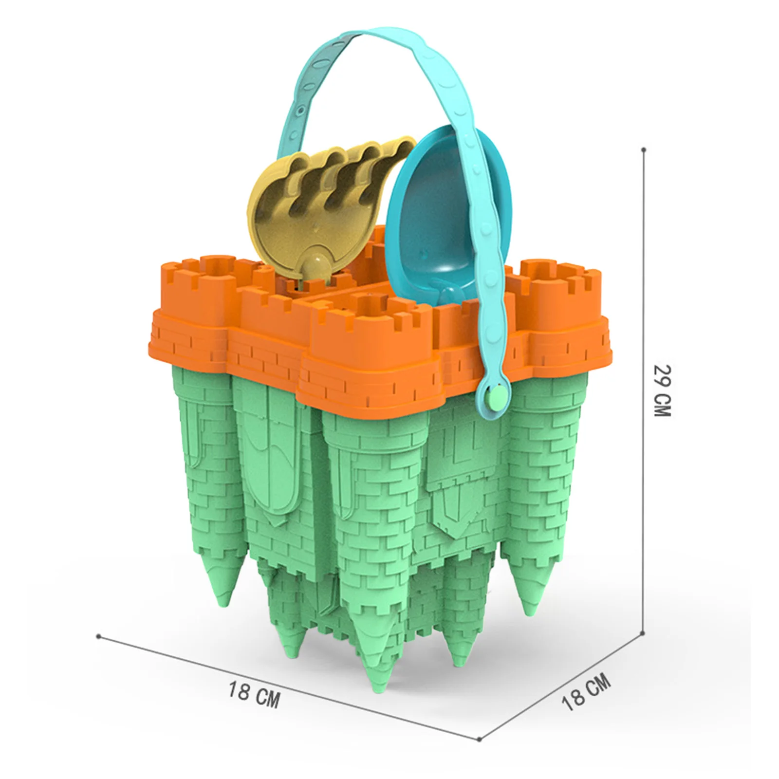 Juego de cubo de Castillo de playa para niños, juego de arena, cuchara de arena, juguetes de verano, caja de arena para niños, Regalos divertidos familiares al aire libre