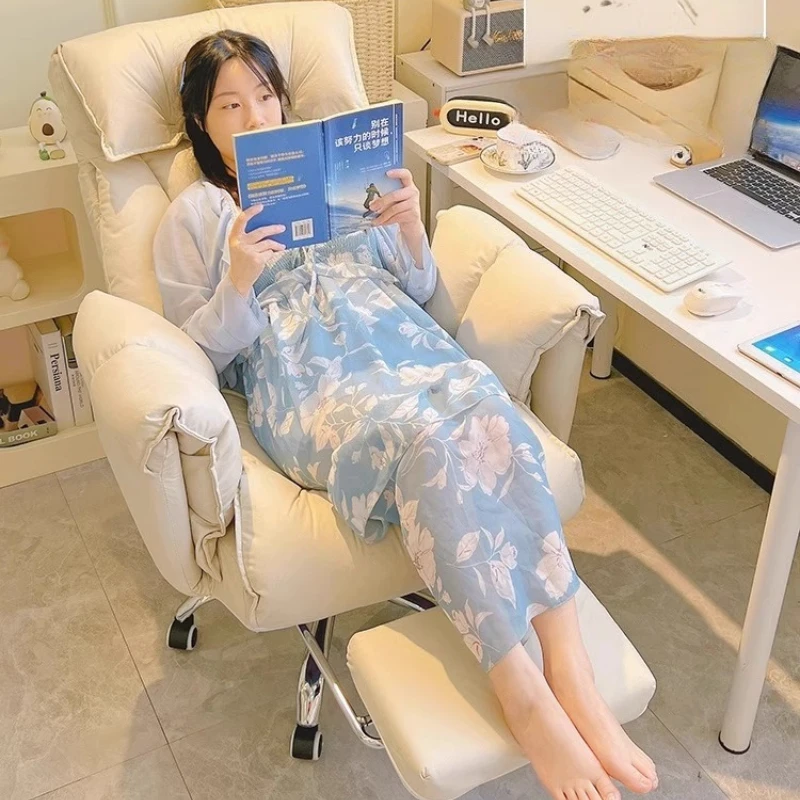 كرسي مكتب فاخر قابل للتعديل يدعم الظهر كرسي مكتب مريح أبيض مستلق ملحقات أثاث Sillas De Oficina المحمول