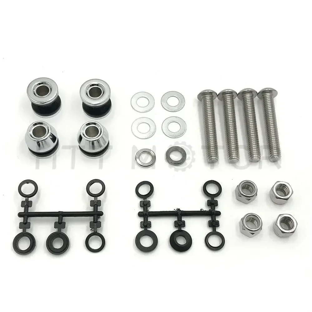 Motorcycle Sissy Bar Docking Hardware Kit For Harley 2006-2008 Dyna FXDWG, 2008-Up Dyna FXDF，2000-2002 Softail FLSTF/FX