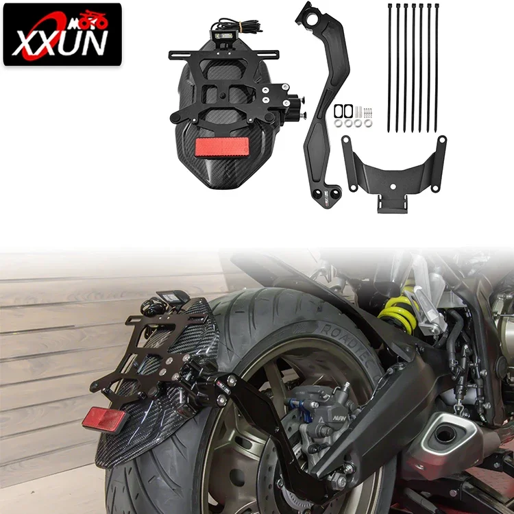

XXUN Motorcycle Accessories Fender Rear Mudguard With Mount License Plate Holder Turn Light for Honda CB650R CB 650R 2019 2020