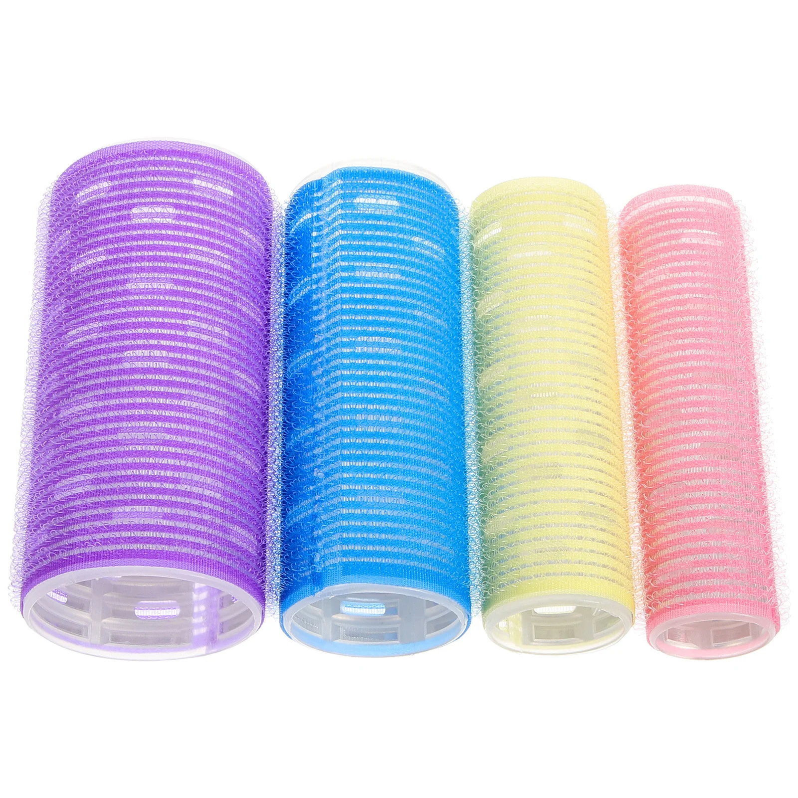4 Uds. De rizadores para peinar el cabello, juego de rodillos para el cabello reutilizables y autosujeción para mujeres, rizos de aluminio conductores por calor, ondas, rollos Retro para salón