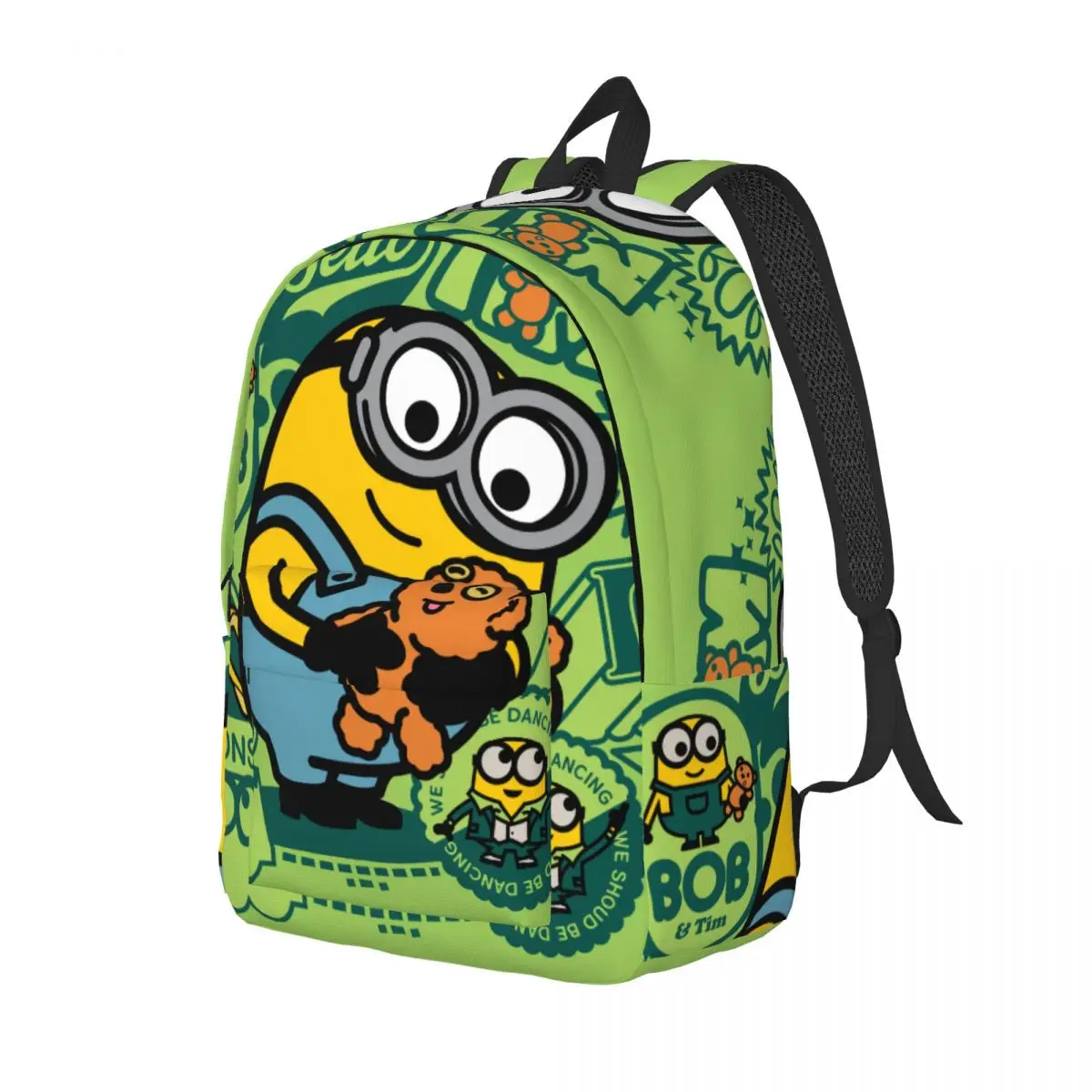 Minions The Rise Of Gru for Men Women Student School Book Bags Bob Travel Canvas Daypack Elementary High College Gift