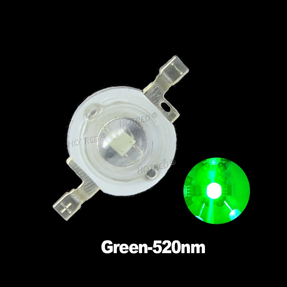 10-50pcs LED 3W Ice Blue Cyan 500nm Green 520nm Deep Green 540nm Grass Green 570nm High Power LED Lamp Chip 45mil 3.2-3.6V 700mA