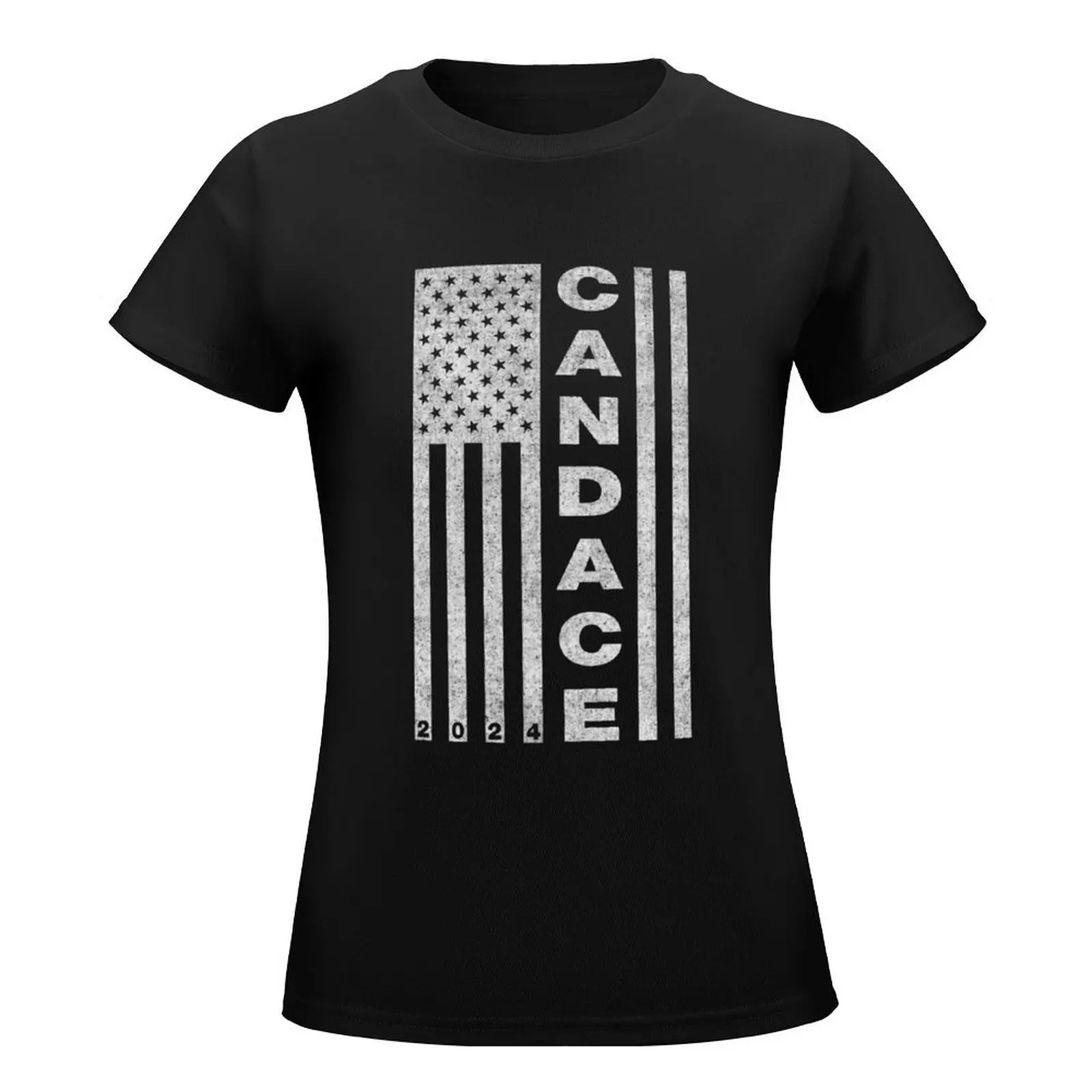 Vote Candace Owens for President 2024, Conservative USA Flag T-Shirt anime t-shirts for Women cotton