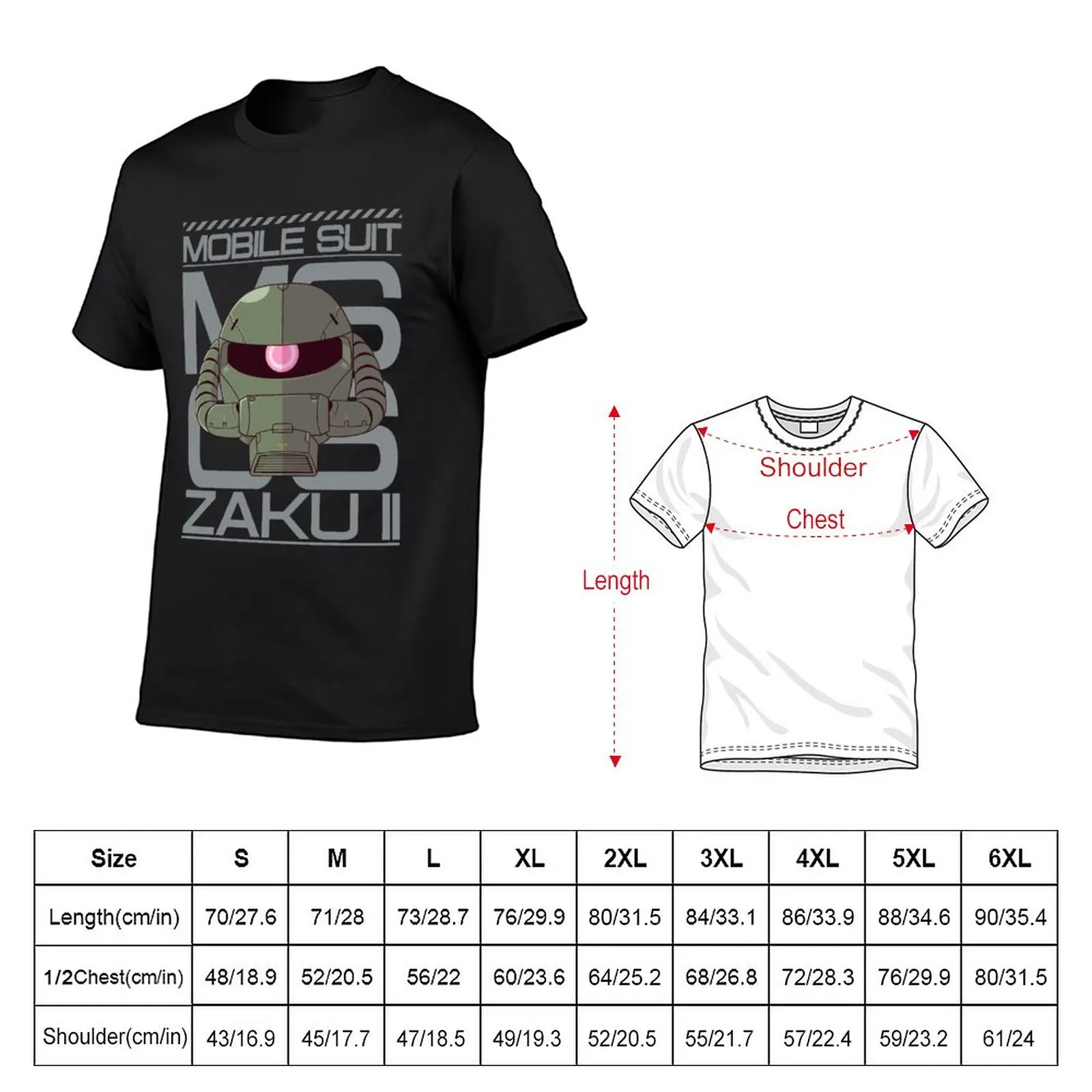 New MS-06 Zaku II T-Shirt custom t shirts tops quick-drying t-shirt mens plain t shirts