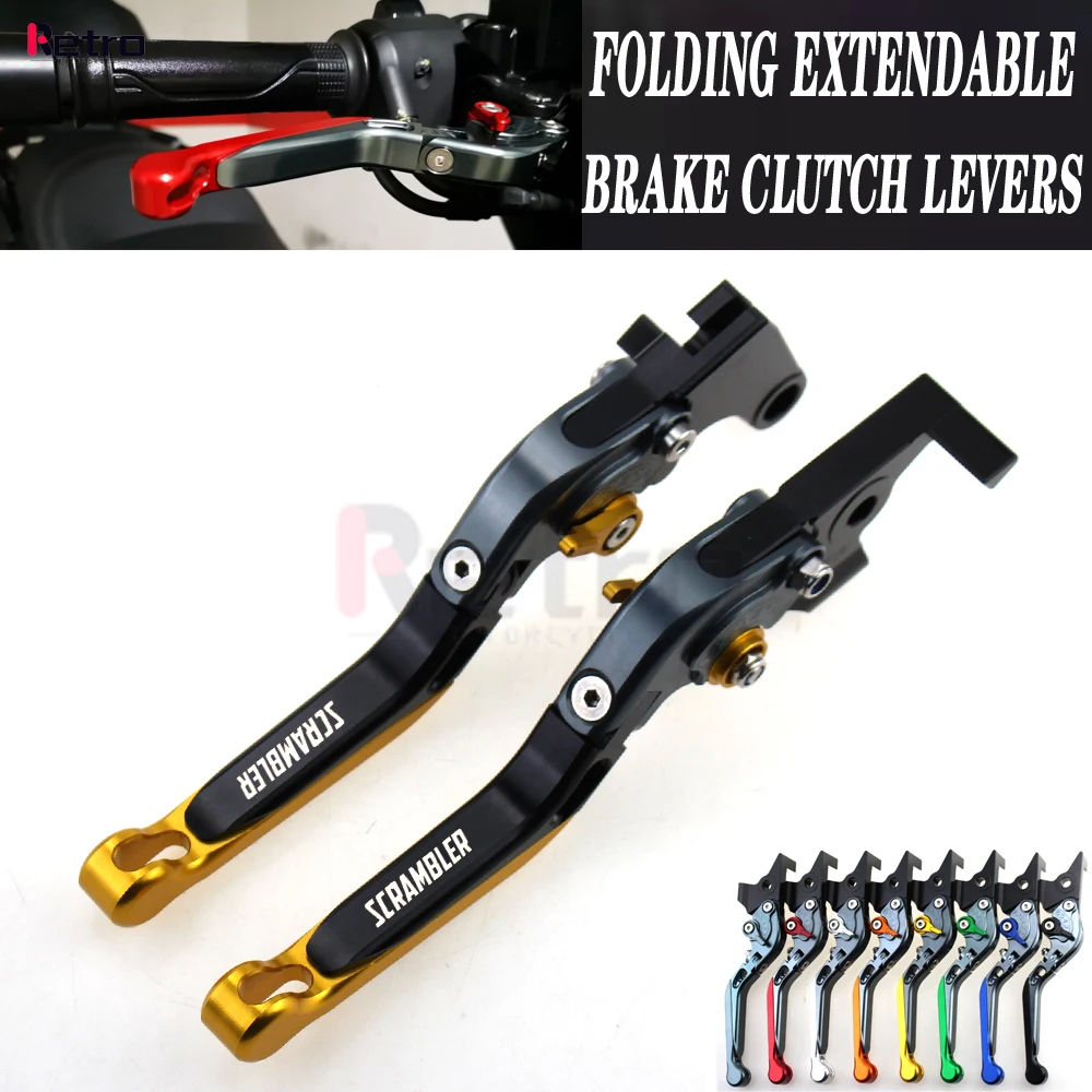 

For DUCATI Scrambler 2015 2016 Motorcycle Folding Extendable Front Rear Brake Levers