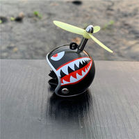 Car Decoration Ornaments Little Yellow Duck Accessories Helmet Horn Bamboo Dragonfly Propeller Gold Chain for Motorcycle Bike