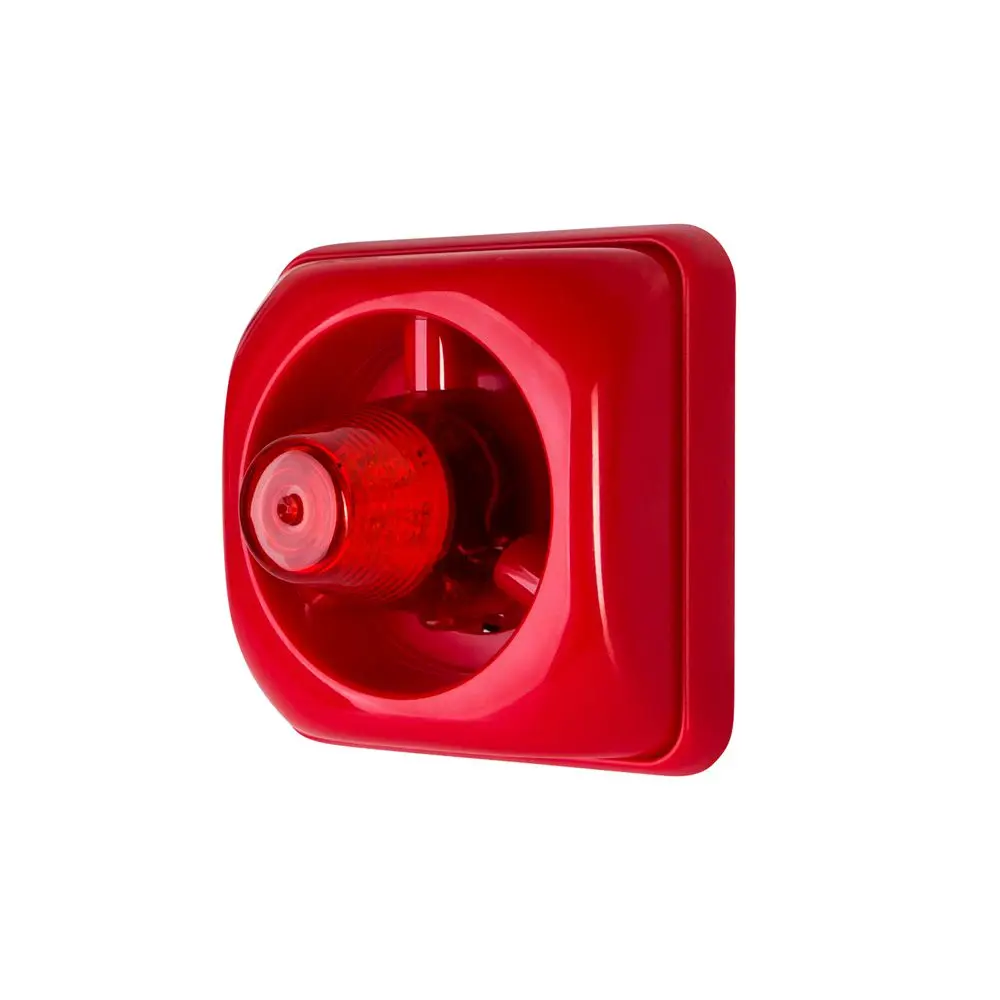1PC Security Alarm DC24V Alarm Siren With Flashlight 100dB Sounder Fire Siren With Strobe For Conventional Fire Alarm System