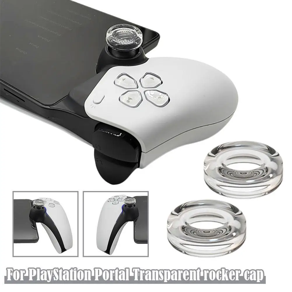 

2Pcs Transparent Caps For PlayStation Portal Liquid Silicone Thumb Stick Grip Cap Case For PS Portal Rocker Cap Cover