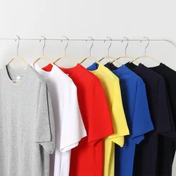 Gildan Brand Summer T-Shirt Men Casual Short Sleeve Tops Cotton Tees Solid Color Sweatshirt Comfortable Breathable Men Clothing