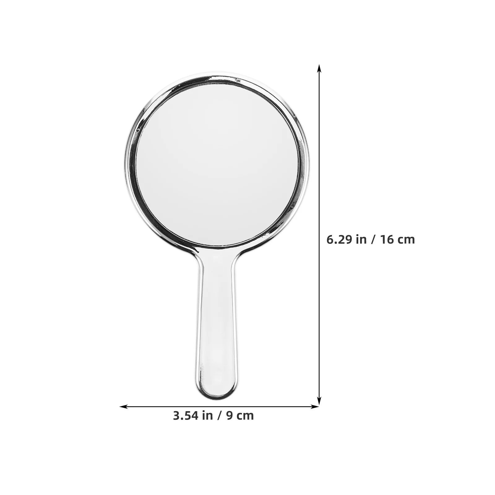 Lightweight Electroplated Makeup Mirror Compact Small Handheld Mirror Portable for Travel Convenient Looking-Glass