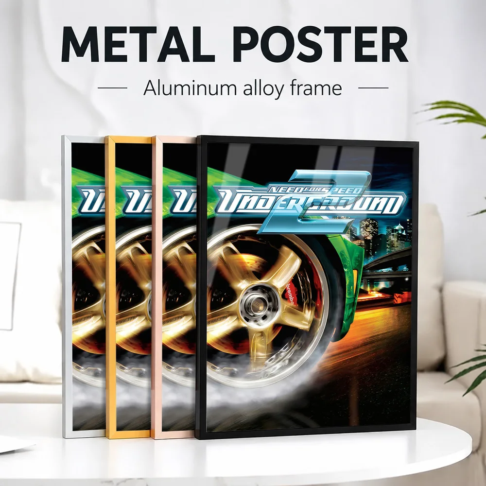 Underground 2 Metal Poster With Aluminum Alloy Frame Customized Photo Dynamic Boost Style Wall Art For Teen Bedroom Gamer Gift