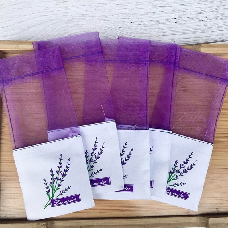 20PCS Lavender Bag Empty Sachets Bag Dried Lavender Flower Closet Freshener Scents Bags for Drawers Fragrances