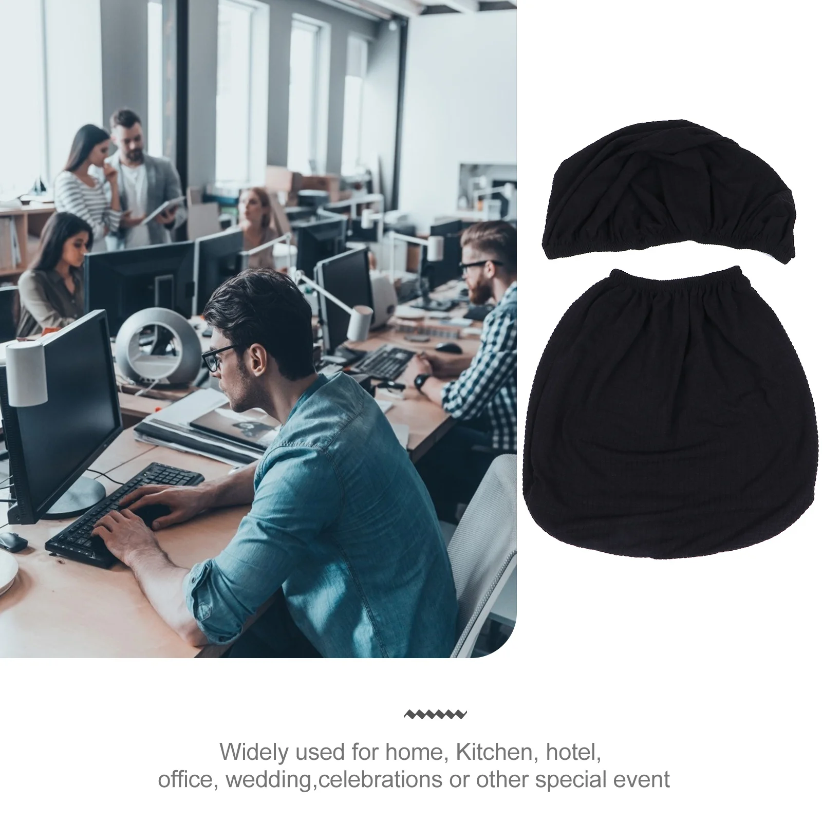 

1 set Stretchy Office Chair Cover Removable Elastic Seat Protector Split Design For Home Kitchen Hotel Wedding Event Washable