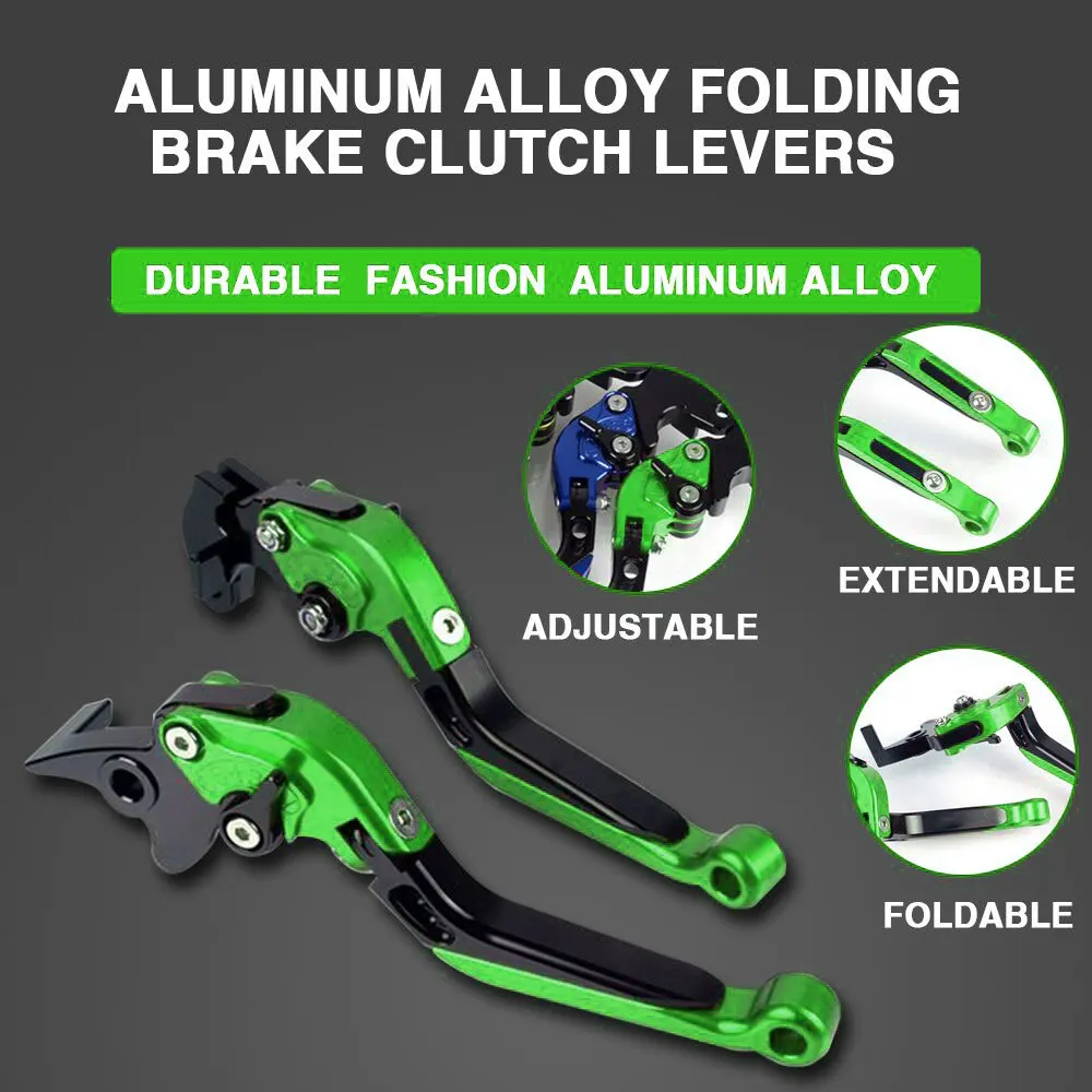 ملحقات الدراجة النارية لـ Kawasaki Z500 Ninja 500 Ninja500 Z 500 2024 2025 عتلات دواسة فرامل قابلة للتعديل مقود الدراجة ينتهي