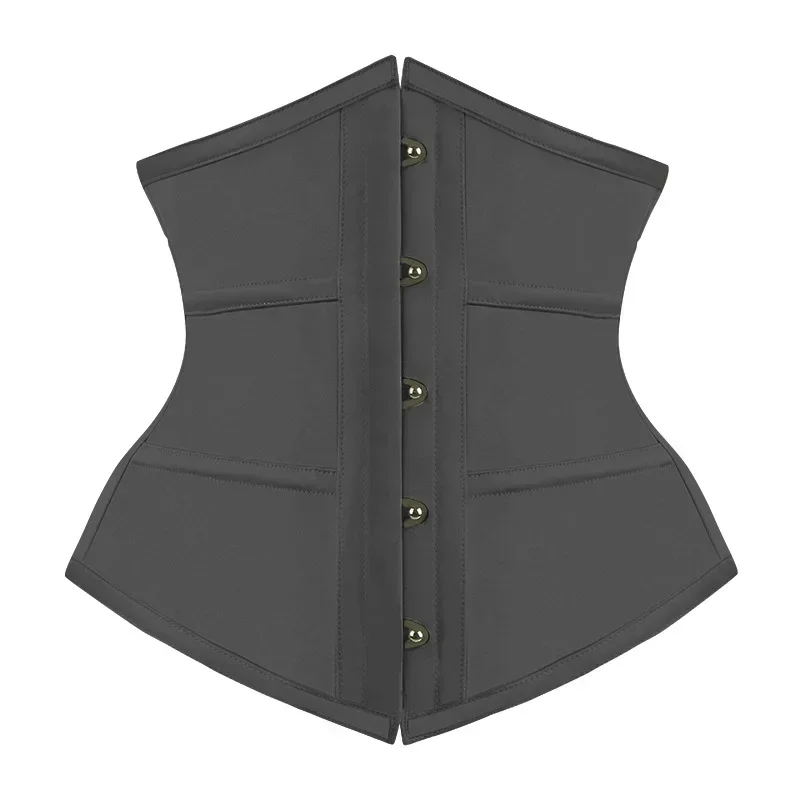 Corsé debajo del pecho para mujer, moldeador de cuerpo, cintura Sexy, gótico, talla grande, moda, negro