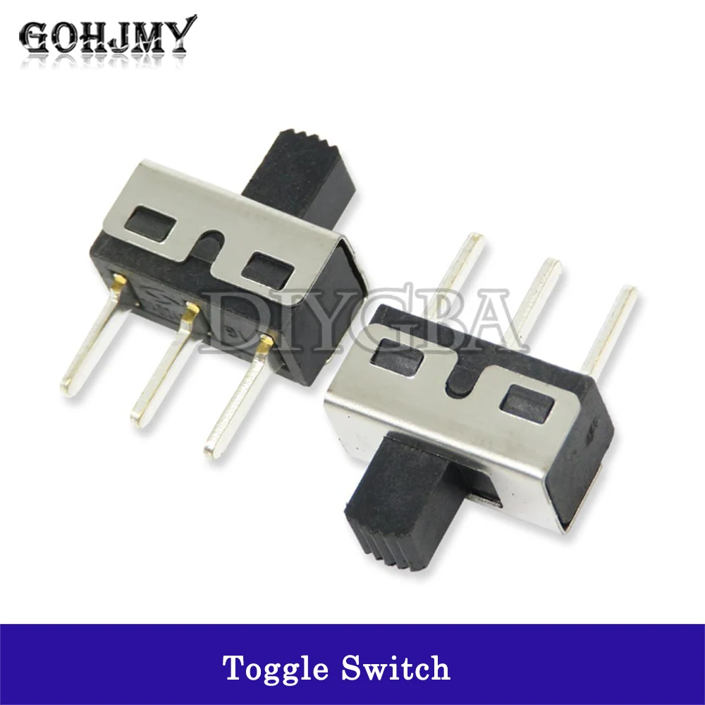 10PCS SS12D10 SS12D11 Toggle Switch 3Pins Straight Feet 1P2T Handle High 5mm Spacing Of 4.7mm 3A 250V SS12D10G5